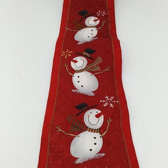 Cool Yule Red Snowman Snowflake Silk Tie Hallmark - Picture 4 of 10